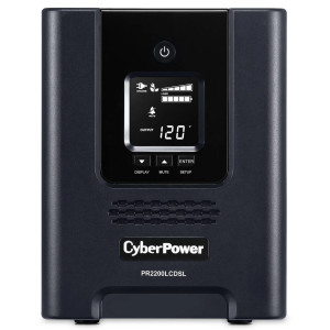 CyberPower PR2200LCDSL Mini-Tower UPS, UL Rated, Multi-function LCD panel, 6 NEMA 5-20R, 1 L5-20R